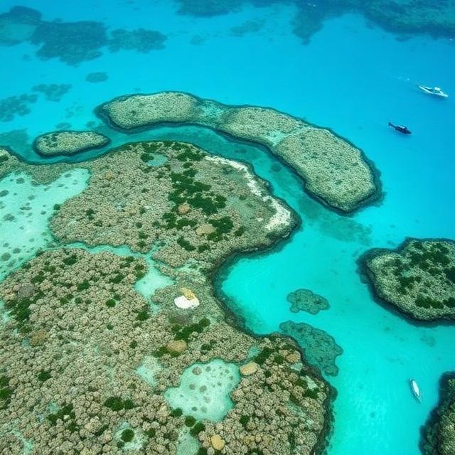 Coral Reef Areas Around Neighboring Cays