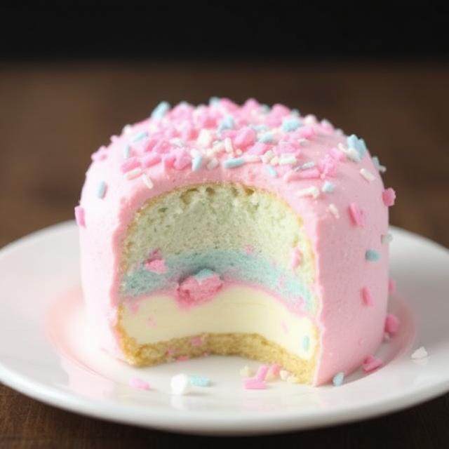 Cotton Candy Cheesecake Bomb