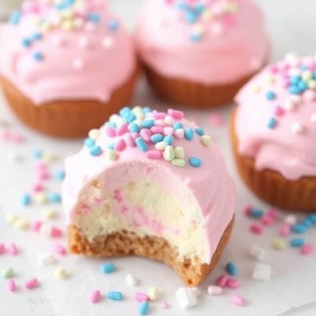Cotton Candy Cheesecake Bombs