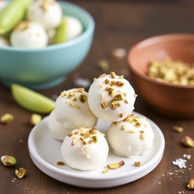 Pistachio Coconut Yogurt Bites
