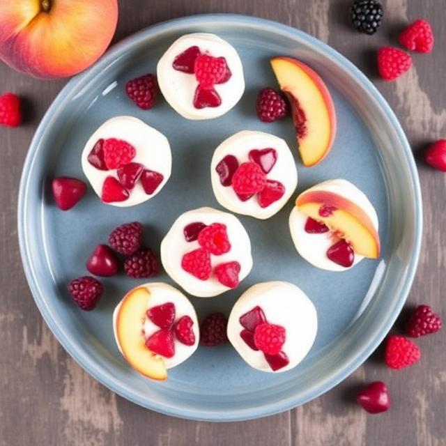 Peach Berry Yogurt Bites