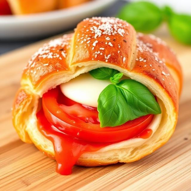Caprese Croissant (Tomato, Mozzarella, Basil)