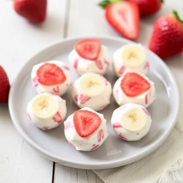 Strawberry Banana Yogurt Bites