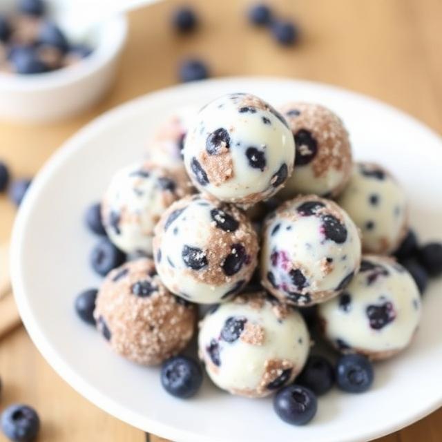 Blueberry Vanilla Yogurt Balls