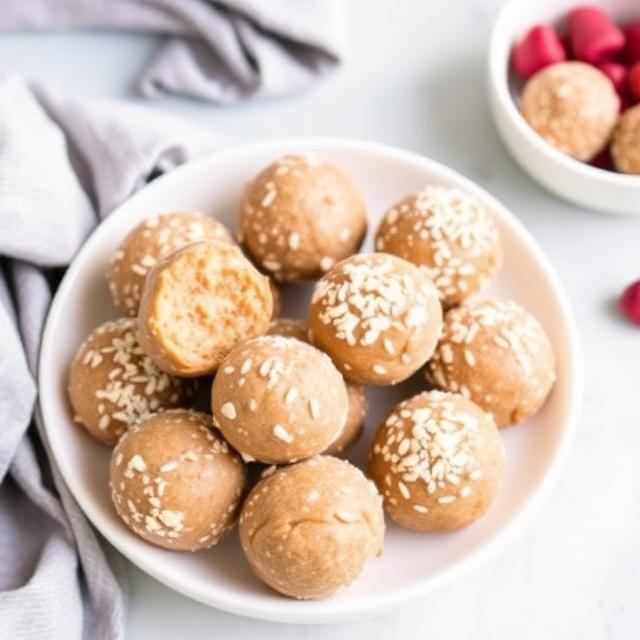 Almond Butter Greek Yogurt Balls