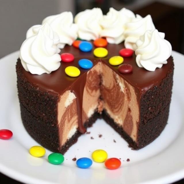 M&M Chocolate Cheesecake