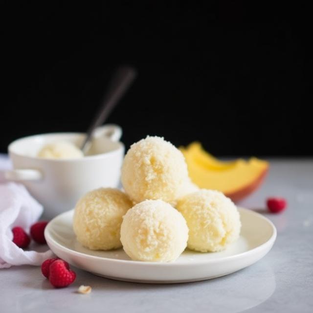 Mango Coconut Yogurt Balls