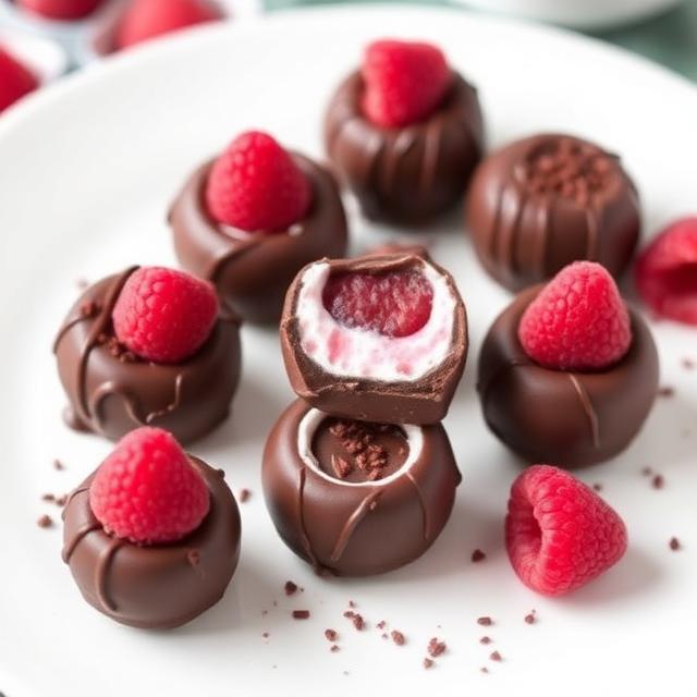 Dark Chocolate Raspberry Yogurt Bites