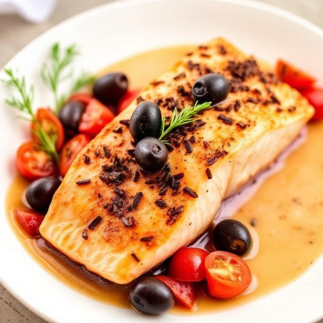 Mediterranean Baked Salmon with Tomatoes and Olives