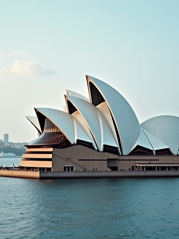 Eye-level view of the Sydney Opera House