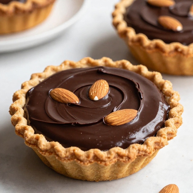 Almond Butter Dark Chocolate Pies
