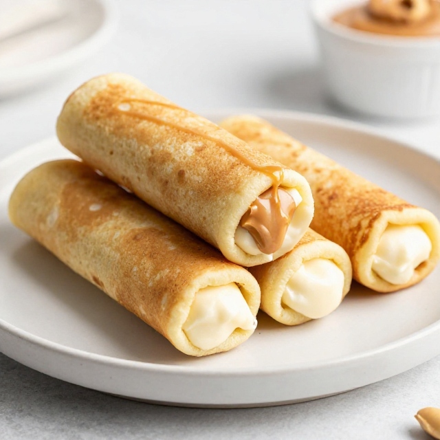 Peanut Butter Yogurt Pancake  Rolls